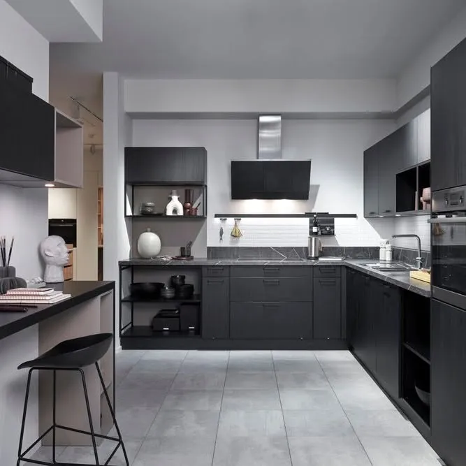 Soft black handleless, view 2
